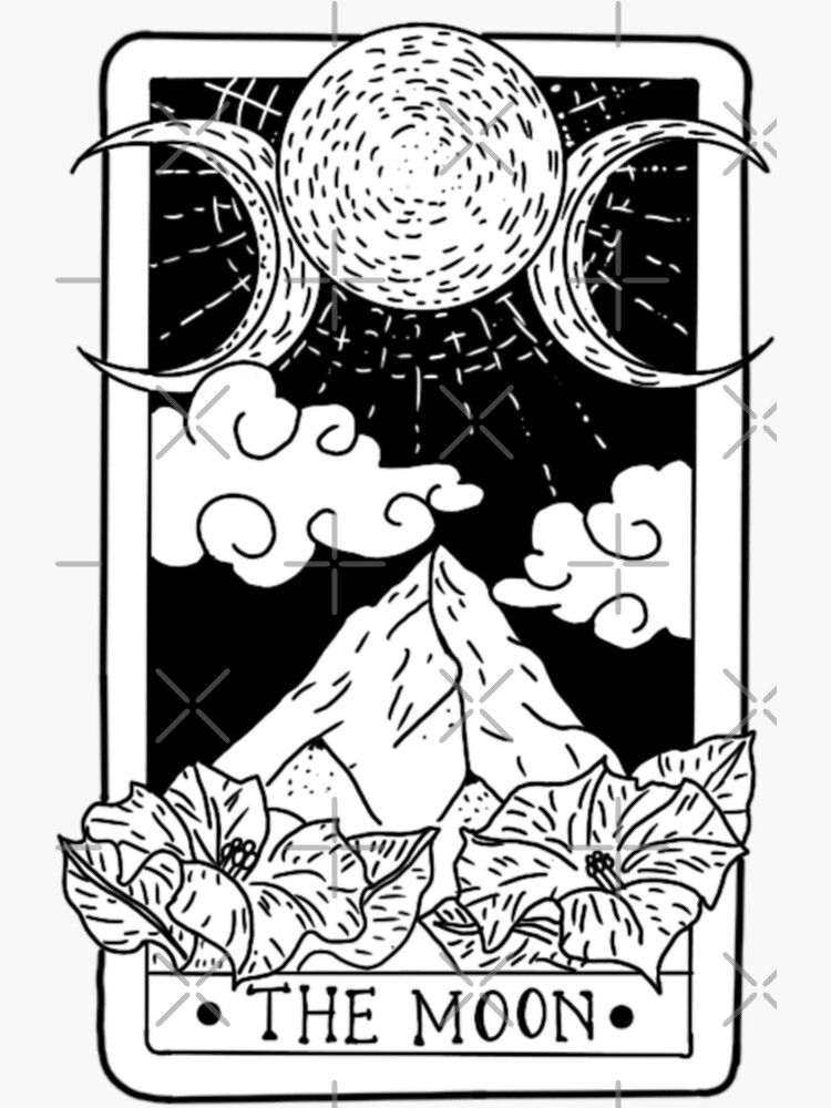 The Moon Holographic Celestial Tarot Card Sticker