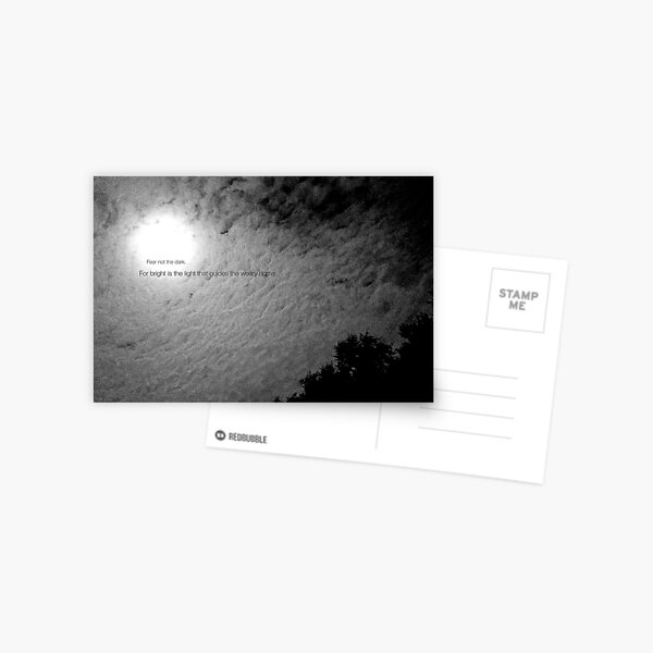 Fear not the dark. Postcard