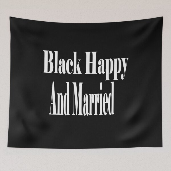 Item preview,  Black happy and married tshirt designed and sold by Chaos Pixel Studio.