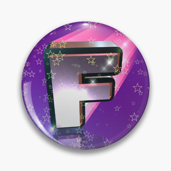 Item preview, Flying Metallic Letter F In The Stars On Purple | Starry Night Letters designed and sold by SerendipityNow.