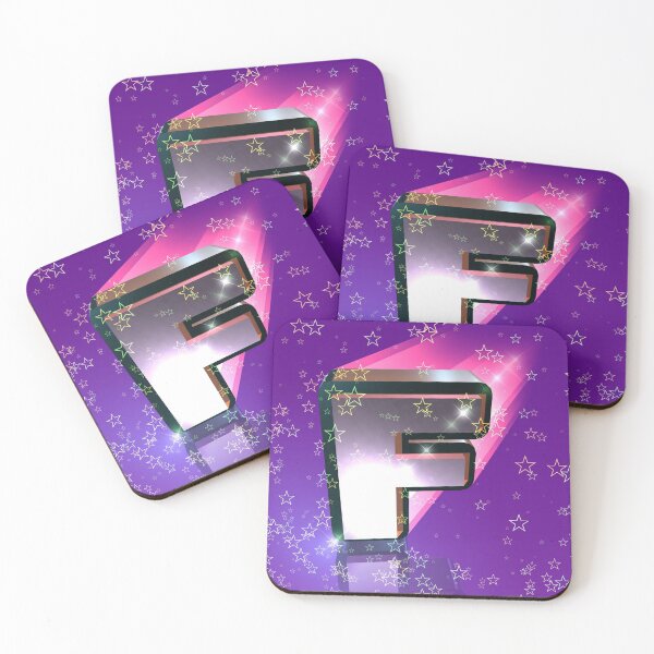 Item preview, Flying Metallic Letter F In The Stars On Purple | Starry Night Letters designed and sold by SerendipityNow.