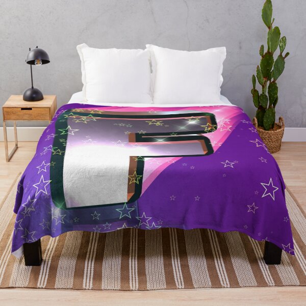 Item preview, Flying Metallic Letter F In The Stars On Purple | Starry Night Letters designed and sold by SerendipityNow.
