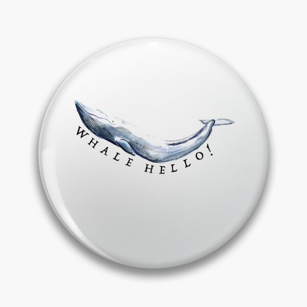 Item preview, Whale Hello Blue Watercolor Painting designed and sold by InkyAnchorTees.
