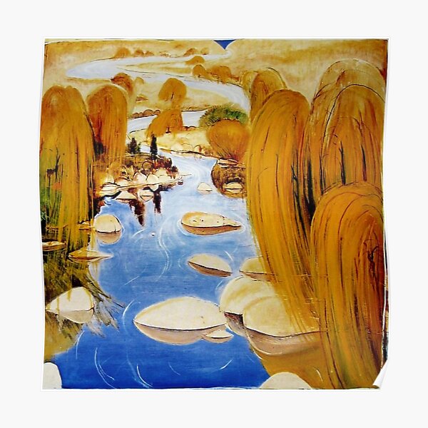 Brett Whiteley- 'Willows at Carcoar' (1978) Oil on board, by the great Australian artist. Poster