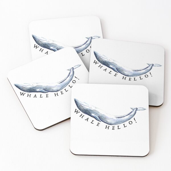 Item preview, Whale Hello Blue Watercolor Painting designed and sold by InkyAnchorTees.