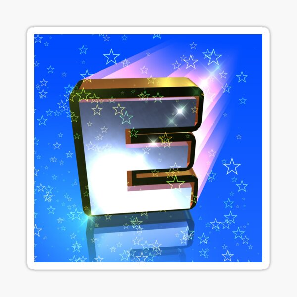 "Flying Metallic Letter E In The Stars On Royal Blue | Starry Night ...