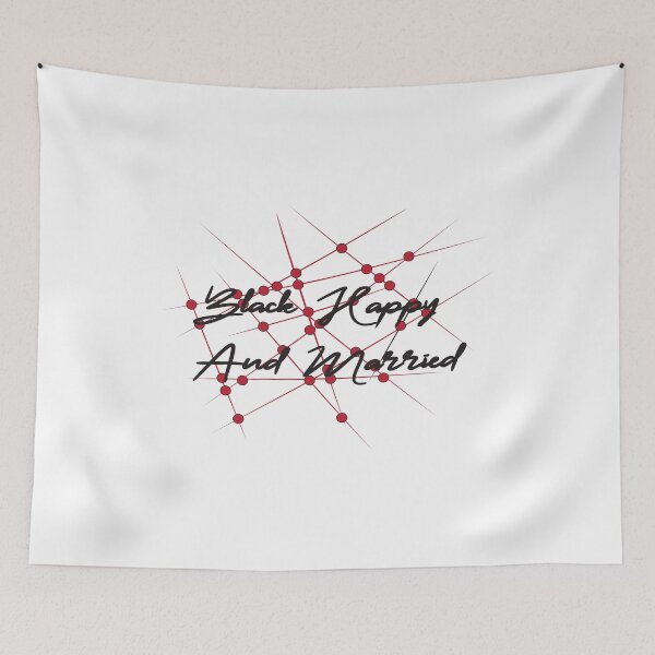 Item preview,   Black happy and married tshirt designed and sold by Chaos Pixel Studio.