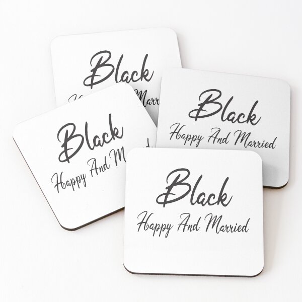 Item preview, Copy of  Black happy and married tshirt designed and sold by Chaos Pixel Studio.