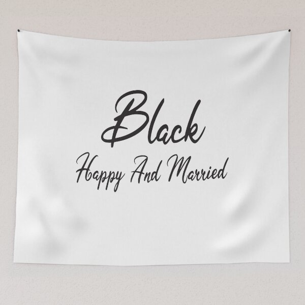 Item preview, Copy of  Black happy and married tshirt designed and sold by Chaos Pixel Studio.