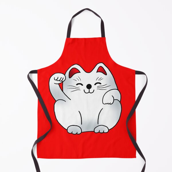 Item preview, Right paw white sitting maneki neko lucky cat designed and sold by CuisineCat.