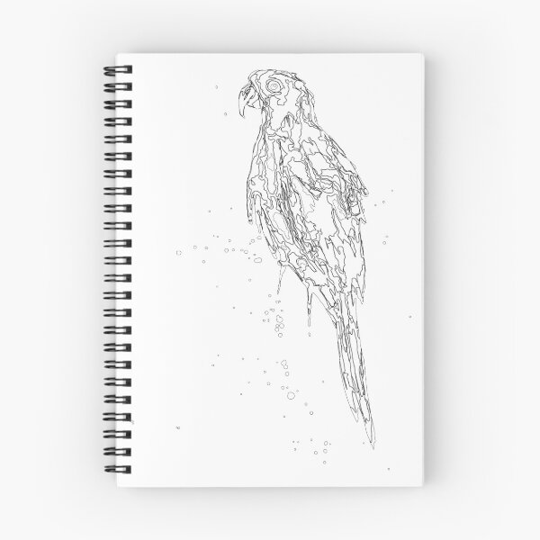 Item preview, Blue macaw arara, line art black designed and sold by melissemoreira.