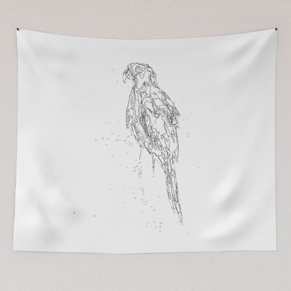 Item preview, Blue macaw arara, line art black designed and sold by melissemoreira.