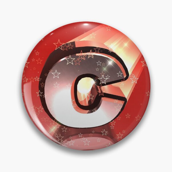 Item preview, Flying Metallic Letter C In The Stars On True Red | Starry Night Letters designed and sold by SerendipityNow.