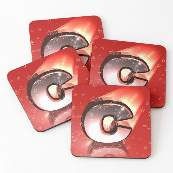 Item preview, Flying Metallic Letter C In The Stars On True Red | Starry Night Letters designed and sold by SerendipityNow.