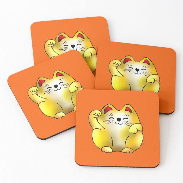Item preview, Right paw gold sitting good luck maneki neko  designed and sold by CuisineCat.