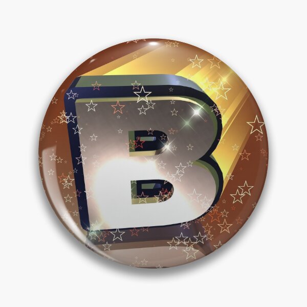 Item preview, Flying Metallic Letter B In The Stars On Bronze Brown | Starry Night Letters designed and sold by SerendipityNow.