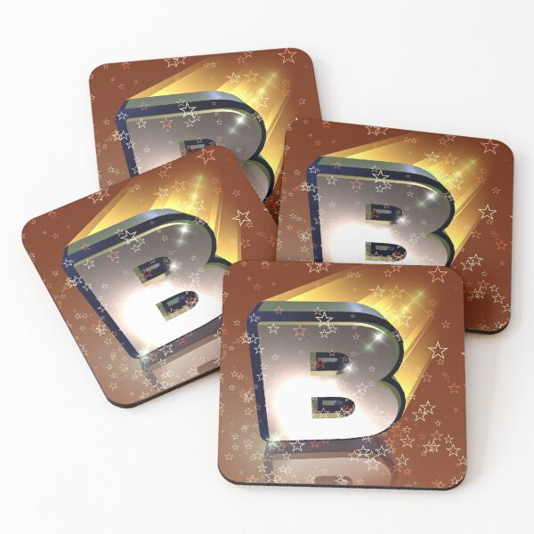 Item preview, Flying Metallic Letter B In The Stars On Bronze Brown | Starry Night Letters designed and sold by SerendipityNow.