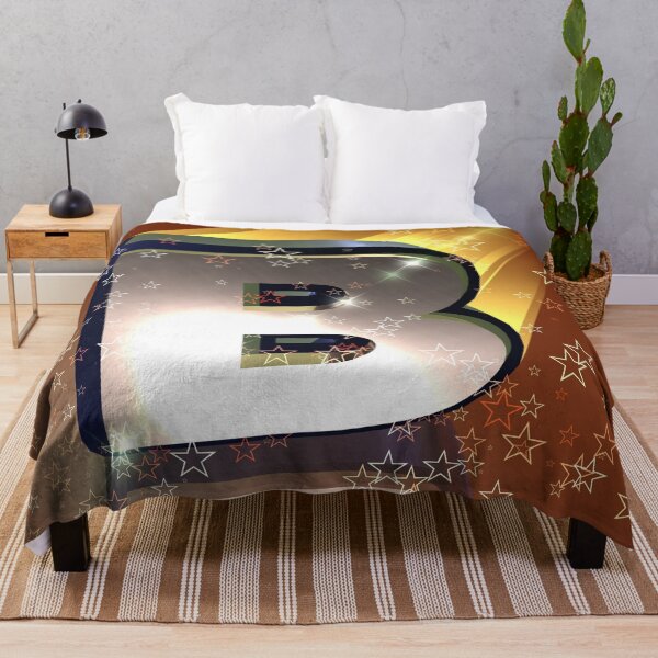 Item preview, Flying Metallic Letter B In The Stars On Bronze Brown | Starry Night Letters designed and sold by SerendipityNow.