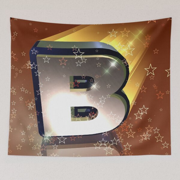 Item preview, Flying Metallic Letter B In The Stars On Bronze Brown | Starry Night Letters designed and sold by SerendipityNow.