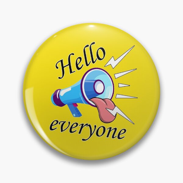 Item preview, megaphone waving to everyone designed and sold by DeuterosDigital.