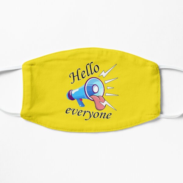 megaphone waving to everyone Flat Mask