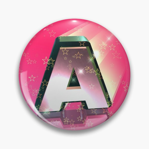 Item preview, Flying Metallic Letter A In The Stars On Cherry Red | Starry Night Letters designed and sold by SerendipityNow.