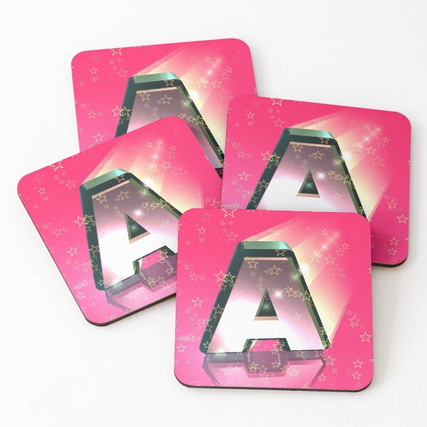 Item preview, Flying Metallic Letter A In The Stars On Cherry Red | Starry Night Letters designed and sold by SerendipityNow.