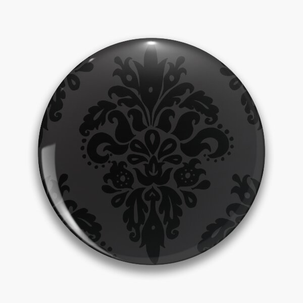 Item preview, Classic Black and Dark Grey Damask Pattern designed and sold by Julie Erin Designs.