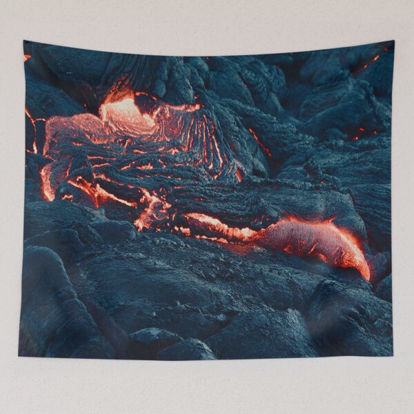 Item preview, Red Lava On Black Rock  designed and sold by Lingdom.