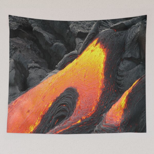 Item preview, Lava Flow On Black Rock  designed and sold by Lingdom.