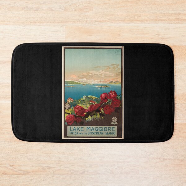 Item preview, Lake Maggiore retro poster designed and sold by CorasPosters.