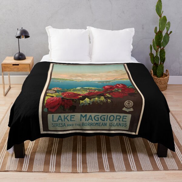 Item preview, Lake Maggiore retro poster designed and sold by CorasPosters.