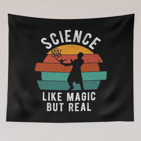 Item preview, Science Like Magic But Real Funny retro vintage science teacher  designed and sold by OdmiDesign.
