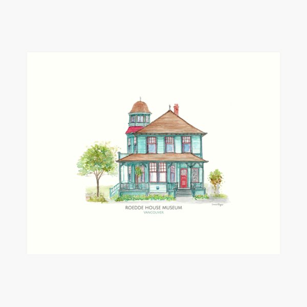 Vista previa del artículo con la obra «Museo de la Casa Roedde - Vancouver», diseñado y vendido por simoneviegas.
