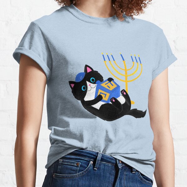 Item preview, Hanukkah Cat designed and sold by HebrewHipster.