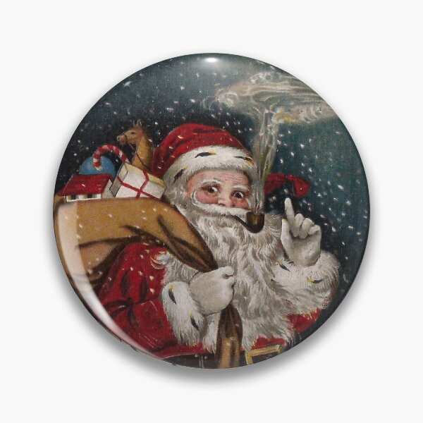 Item preview, Santa Claus with Pipe Vintage Christmas designed and sold by fenneltea.