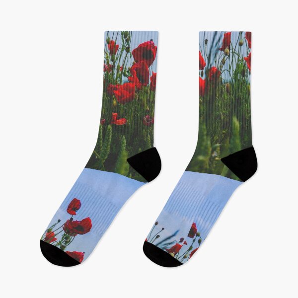 Item preview, Red Poppies Blue Sky | Remembrance Day designed and sold by rachelchxn.