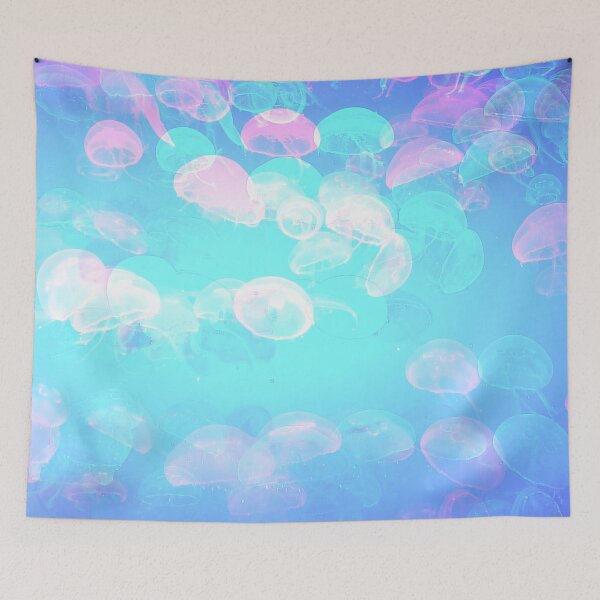 Item preview, Tiny Pink and Blue Jellyfish Jamboree designed and sold by StayCuztom.