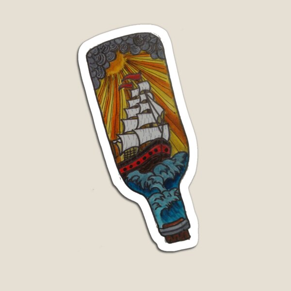 Ship in a bottle Magnet