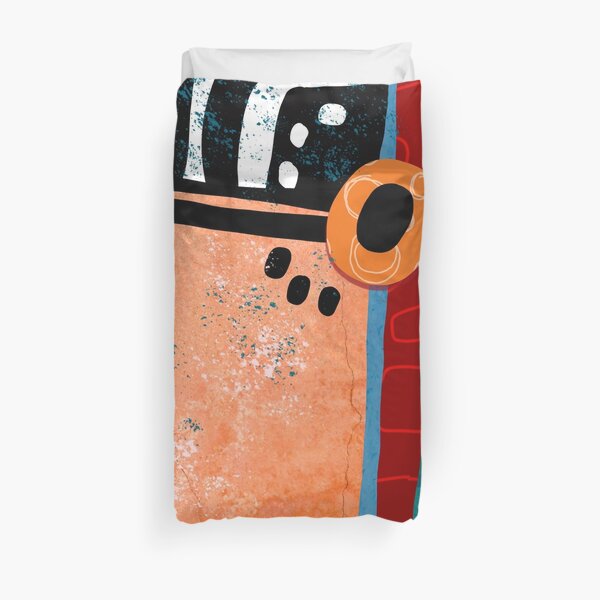 Colorful Modern Geometric Pattern Collage Painting Duvet Cover