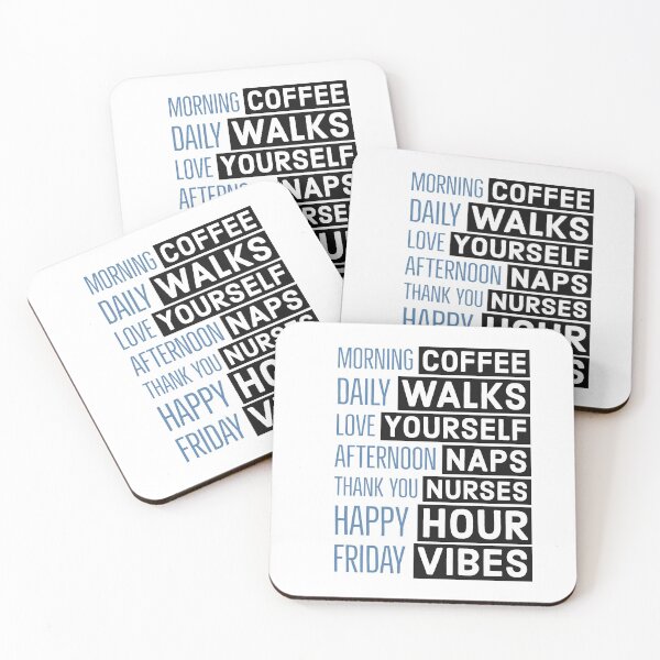 Item preview, Morning coffee daily walks love yourself  designed and sold by aboniteblanc.