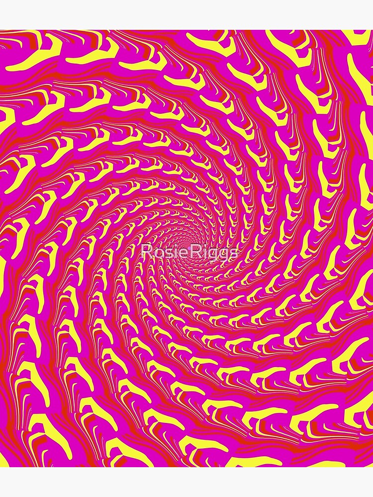 Thumbnail 3 of 3, Backpack, Pink Yellow Purple Abstract - Strawberry Lemonade Spiral designed and sold by RosieRiggs.