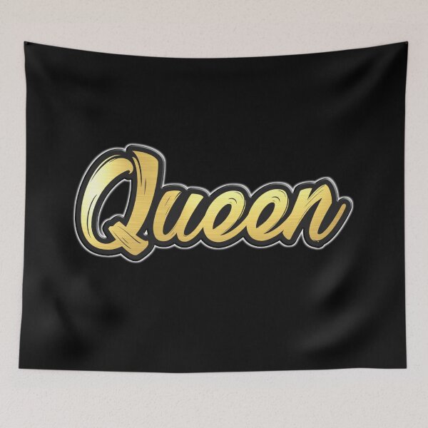 Item preview, Shiny black and Gold QUEEN word ver3 designed and sold by smARTwork.