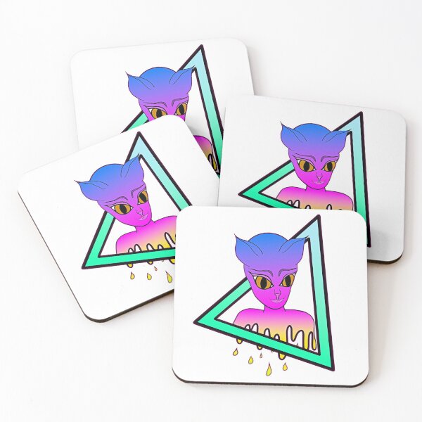 Item preview, Neon Alien Cat designed and sold by IndigoLove.