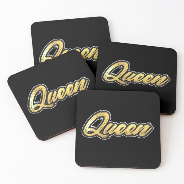 Item preview, Shiny black and Gold QUEEN word ver4 designed and sold by smARTwork.