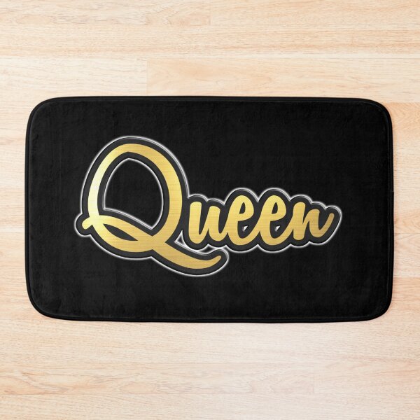 Item preview, Shiny black and Gold QUEEN word ver5 designed and sold by smARTwork.