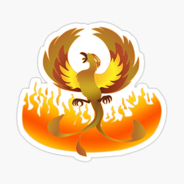 Yellow Phoenix Sticker