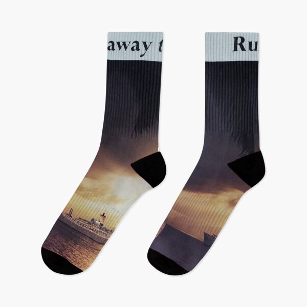 Item preview, Run away to sea retro poster designed and sold by CorasPosters.