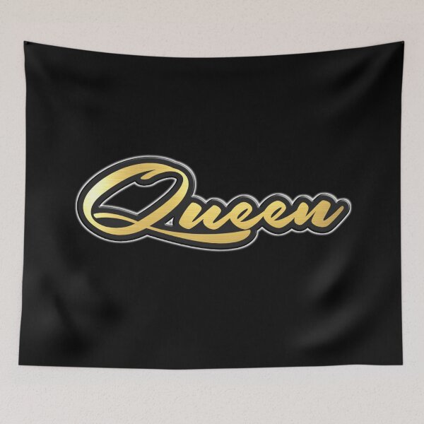 Item preview, Shiny black and Gold QUEEN word ver6 designed and sold by smARTwork.