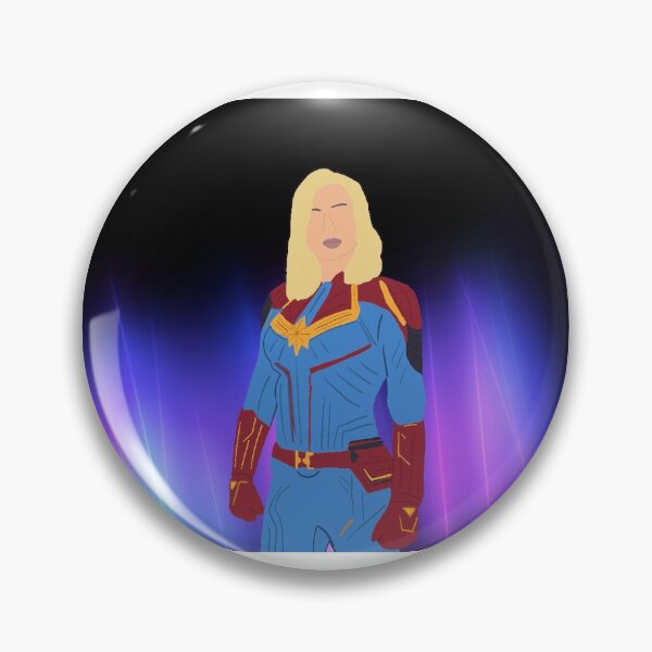 Item preview, Captain Marvel Pin designed and sold by acourtoffandoms.